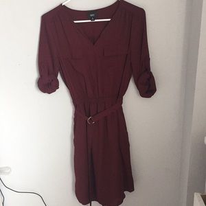 Mossimo Burgundy Knee Length Dress